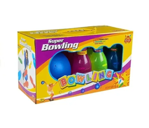 Big Bowling Set 6 pcs Colorful Pins + Bowling Ball