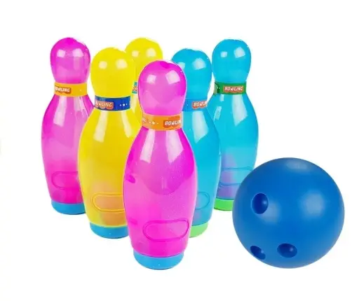 Big Bowling Set 6 pcs Colorful Pins + Bowling Ball