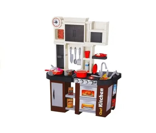 Kitchen for Children with Clock Lights Sounds 84cm Kitchen for Children with Clock Lights Sounds 84cm