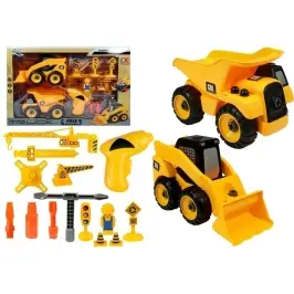 Construction Site Set Excavator Truck Crane Construction Site Set Excavator Truck Crane