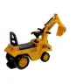 Excavator ride-on with a movable arm