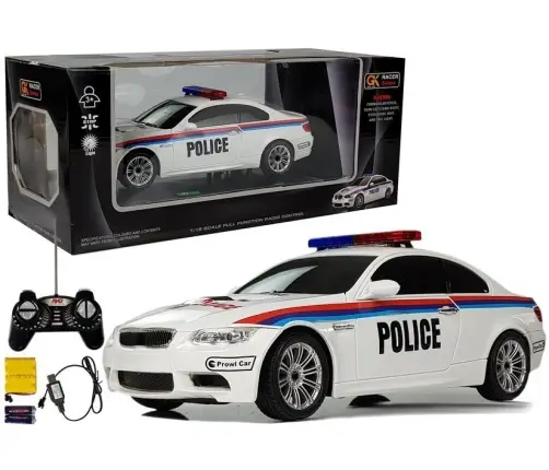 Машина с пультом Police 1:18 White Машина с пультом Police 1:18 White