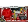 Firefighter Kit Helmet Fire Extinguisher Hatchet Mask Crowbar
