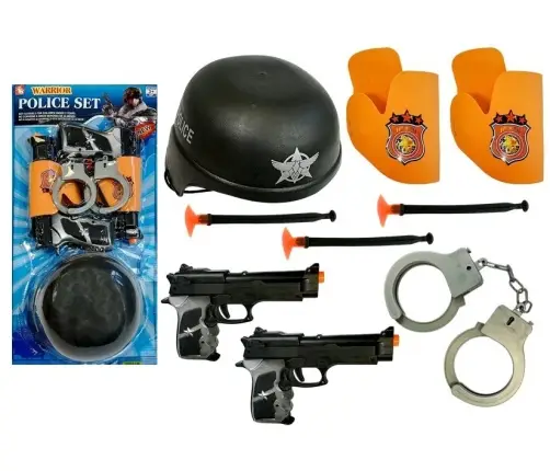 Police Kit Arrows Guns Handcuffs