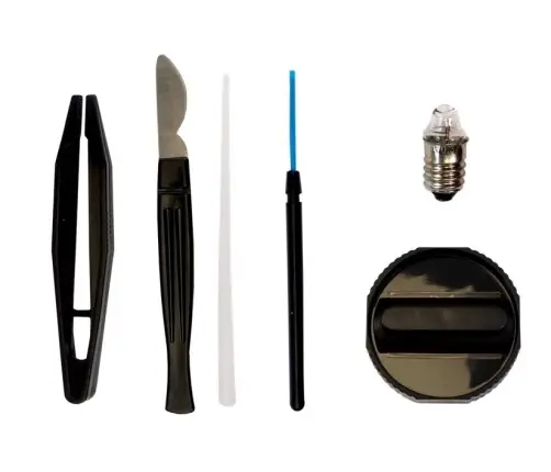 Children's Microscope in a Carrying Case Educational Scientist 28 Elements 300x 600x 1200x