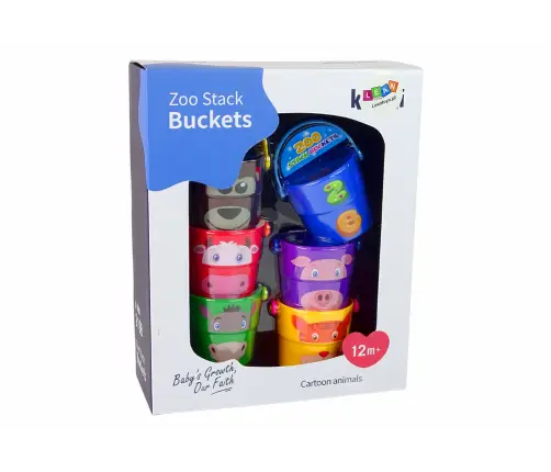 Krāsainu spaiņu komplekts ar dzīvniekiem – piramīda