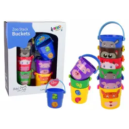 Krāsainu spaiņu komplekts ar dzīvniekiem – piramīda