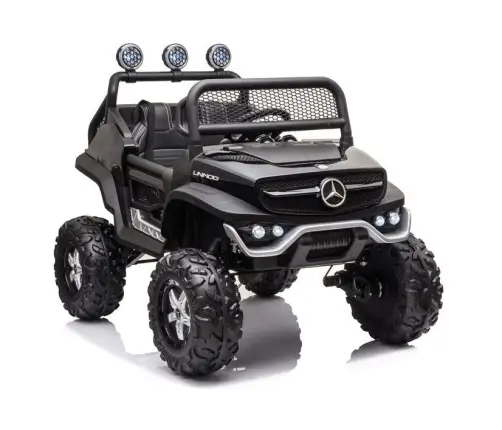 Divvietīgs bērnu elektromobilis Mercedes Unimog S Black