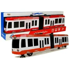 Articulated Bus with Friction Drive Red