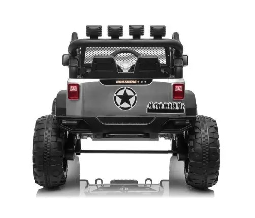 Divvietīgs bērnu elektromobilis Jeep JC666 Silver Painted