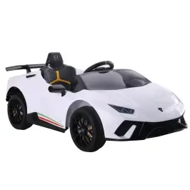 Vienvietīgs elektromobilis Lamborghini Huracan White
