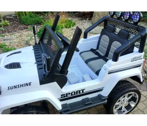 Divvietīgs bērnu elektromobilis S2388 Jeep White Divvietīgs bērnu elektromobilis S2388 Jeep White