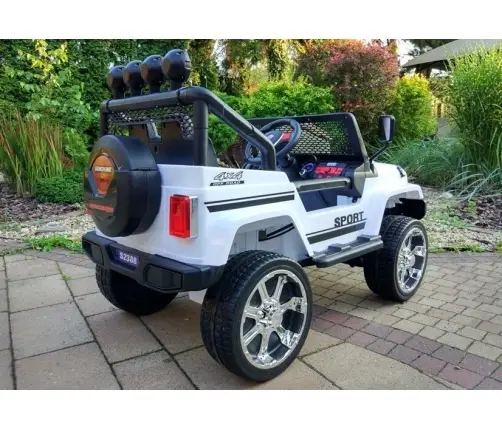 Divvietīgs bērnu elektromobilis S2388 Jeep White Divvietīgs bērnu elektromobilis S2388 Jeep White