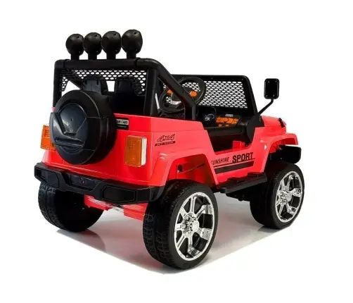 Divvietīgs bērnu elektromobilis S2388 Jeep Red