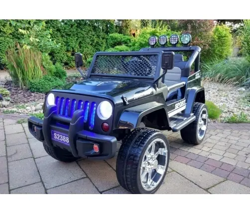 Двухместный детский электромобиль Jeep S2388 Black