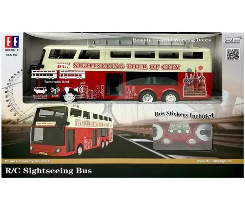Remotely Controlled Double Decker Bus R/C 2.4G 1:18