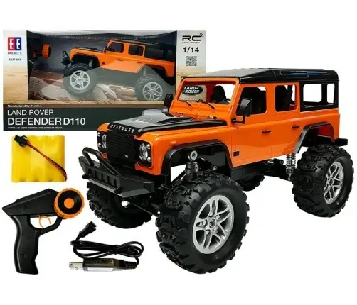 Remote Controlled Car Land Rover Defender R/C Orange 1:14