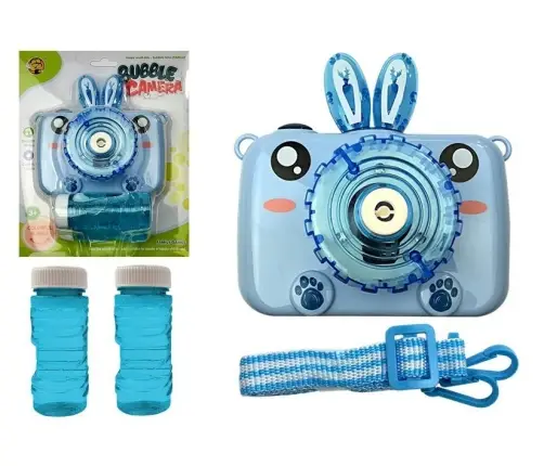 The camera blows soap bubbles Battery Blue Bubble Generator The camera blows soap bubbles Battery Blue Bubble Generator