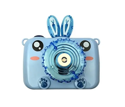 The camera blows soap bubbles Battery Blue Bubble Generator The camera blows soap bubbles Battery Blue Bubble Generator