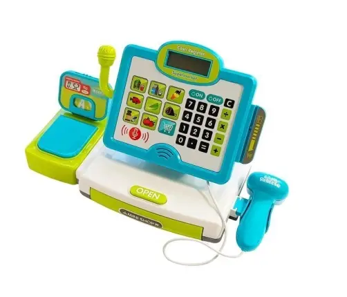 Children's cash register Blue with a basket Children's cash register Blue with a basket