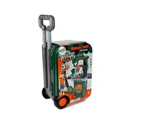 Tool Set in a Wheeled Case Workshop Saw Screwdriver