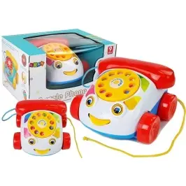 A Pull Phone on Wheels with a Battery Handler for a Baby A Pull Phone on Wheels with a Battery Handler for a Baby