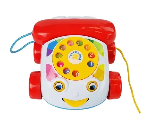 A Pull Phone on Wheels with a Battery Handler for a Baby A Pull Phone on Wheels with a Battery Handler for a Baby