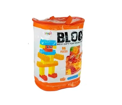 Construction bricks in a bag of 86 elements Construction bricks in a bag of 86 elements