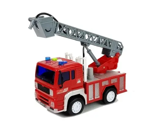 Fire engine with pull, ladder, Red 1:20 with sound