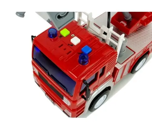 Fire engine with pull, ladder, Red 1:20 with sound