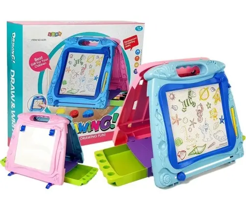 Double-sided drawing board. Markers. Magnets Double-sided drawing board. Markers. Magnets