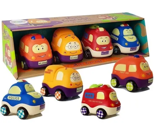 Police Ambulance Cars Set for Toddler with String 4 pieces