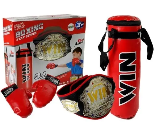 Boxing set, bag, gloves, belt