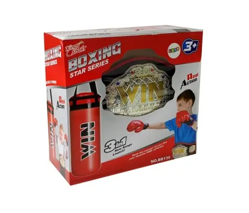 Boxing set, bag, gloves, belt