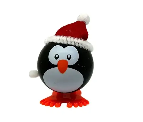 Set of wind up Christmas toys Penguin  12 pieces reindeer Snowman Santa Claus