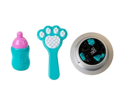 Battery-operated Plush Dog White in Brown Patched Accessories Sound