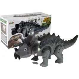 Dinosaur on Battery Triceratops Gray