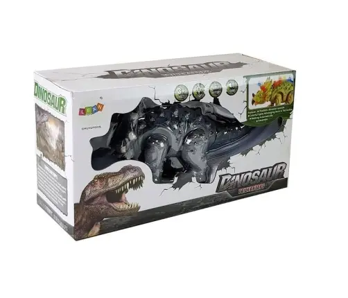 Dinosaur on Battery Triceratops Gray