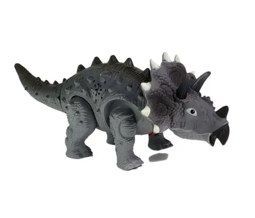 Dinosaur on Battery Triceratops Gray