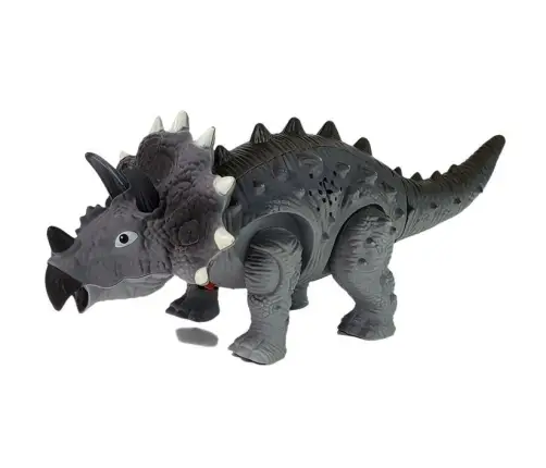 Dinosaur on Battery Triceratops Gray