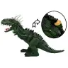Green Dinosaur on Batteries Moves with the Sound Projector