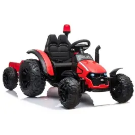 Bērnu elektriskais traktors ar piekabi HZB-200 Red