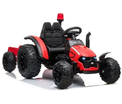 Bērnu elektriskais traktors ar piekabi HZB-200 Red Bērnu elektriskais traktors ar piekabi HZB-200 Red