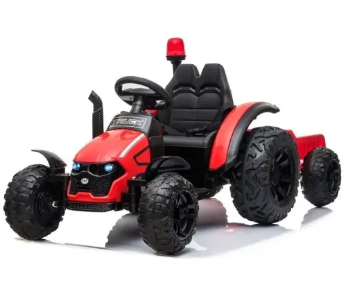 Bērnu elektriskais traktors ar piekabi HZB-200 Red Bērnu elektriskais traktors ar piekabi HZB-200 Red