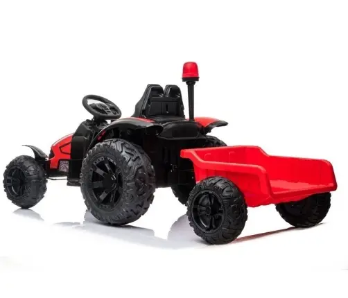 Bērnu elektriskais traktors ar piekabi HZB-200 Red Bērnu elektriskais traktors ar piekabi HZB-200 Red