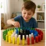54pcs Wooden Tumbling Tower Blocks Game+Dice