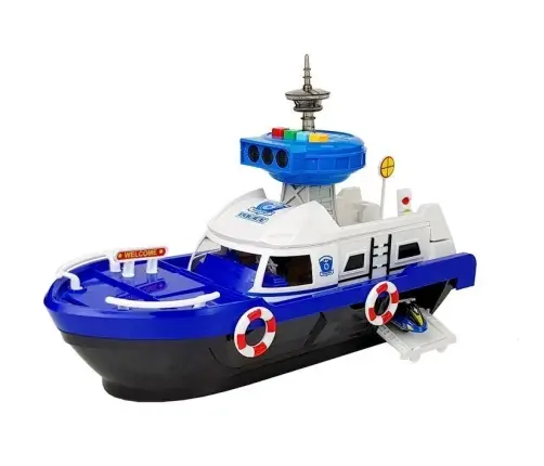 Police Transport Boat with cars, sounds and lights Police Transport Boat with cars, sounds and lights