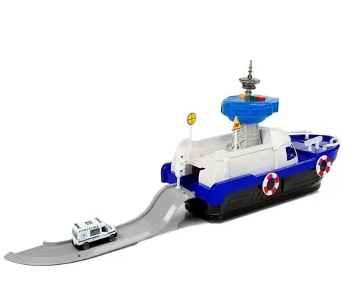 Police Transport Boat with cars, sounds and lights Police Transport Boat with cars, sounds and lights