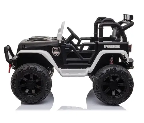 Divvietīgs bērnu elektromobilis JC666 Police Black