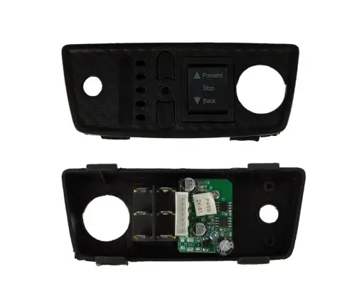 Music panel for the car with a battery with a switch